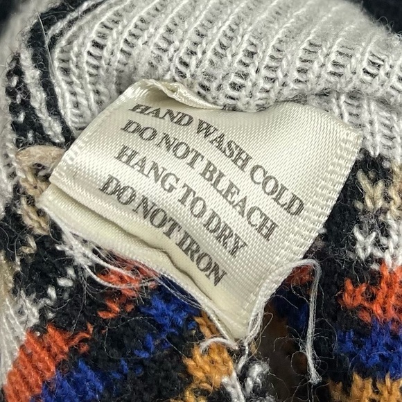 Freeway Small Wool Blend Tribal Hi-Low Knit Waterfall Cardigan Sweater Buttery - Picture 6 of 7